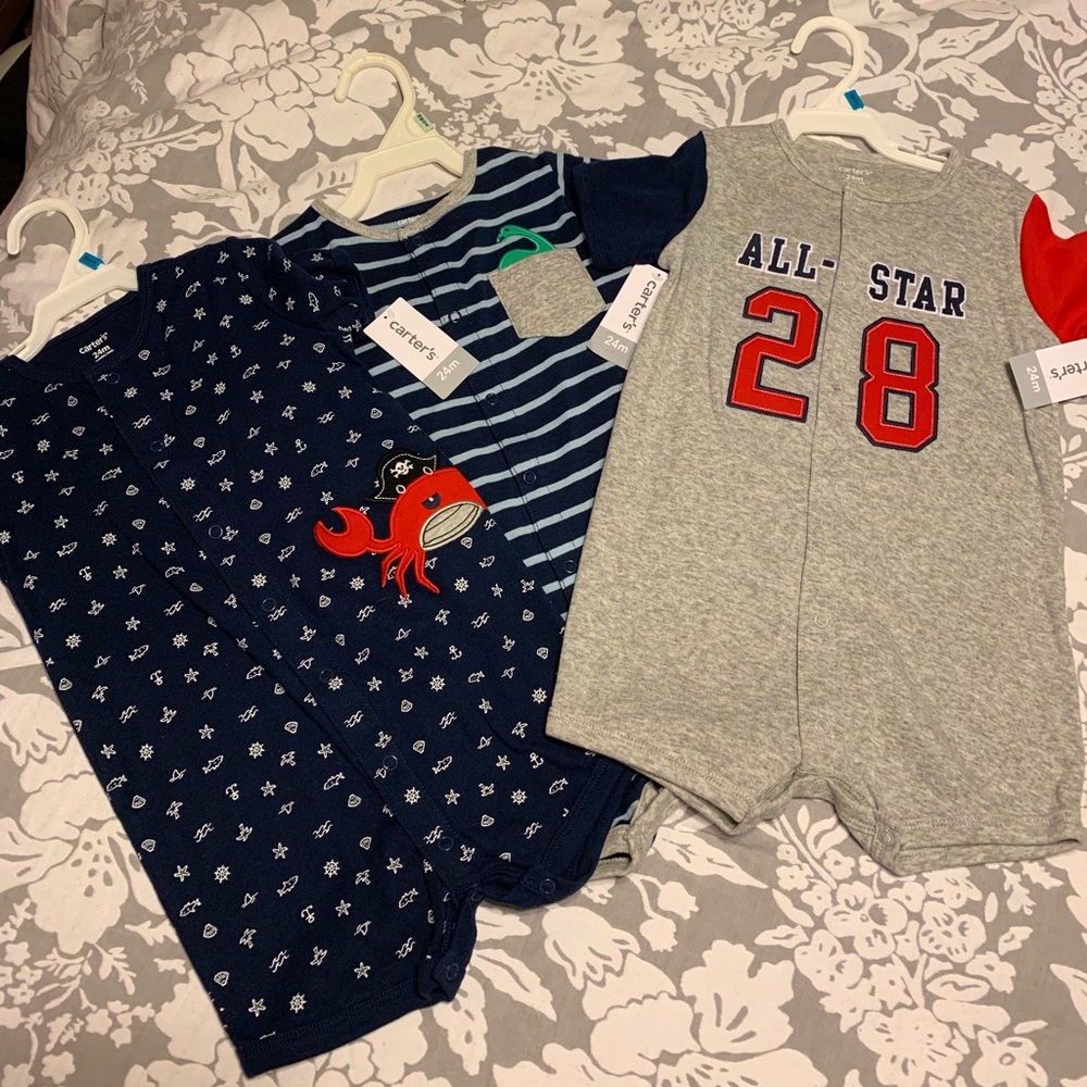 Set of Three 24 month Carters Rompers